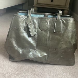 Army green Coach bag
